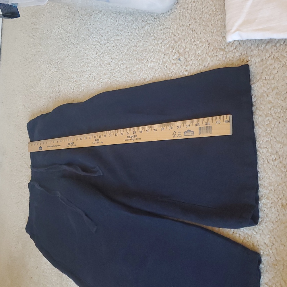 Philosophy Black Linen Blend Wide-Leg Flowy Pants Size M Medium - Picture 8 of 12